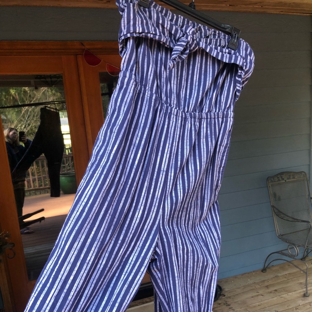 Aerie striped jumpsuit